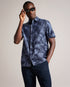 HOWTH-Shirts-SS Regular Linen Leaf Shirt- Ted Baker Romania